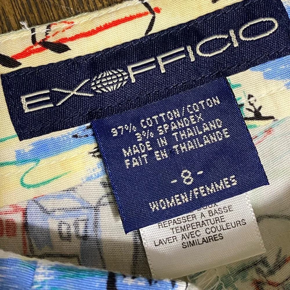 2 for $20 ⚜️ Exofficio Vacation Art Pattern Women’s Cropped Pants Size 6 - Picture 5 of 6